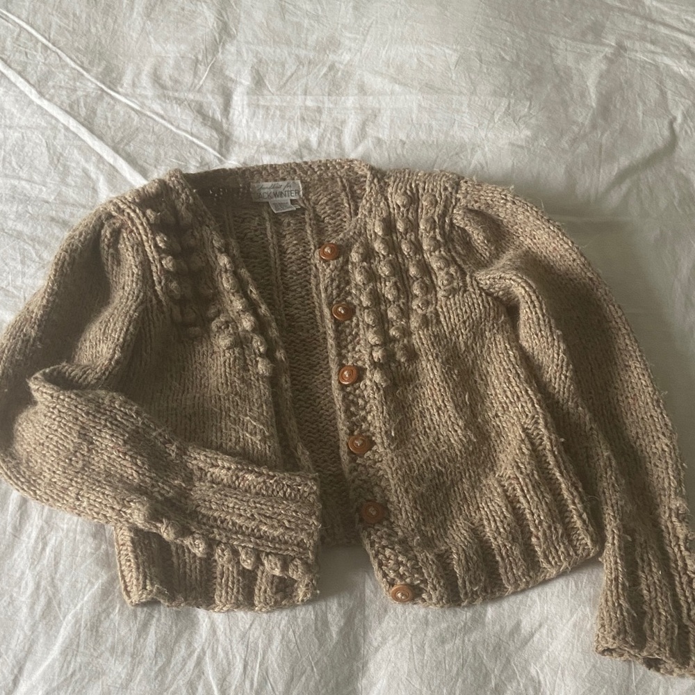 Chunky Hand Knit Cardigan Sweater